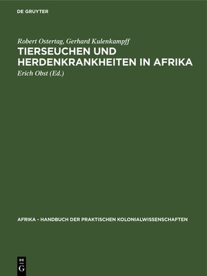 cover image of Tierseuchen und Herdenkrankheiten in Afrika